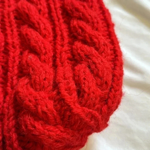 Muun Red cable knit handbag crossbody NWT - Picture 2 of 6